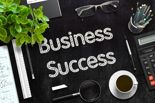 Business Success Concept sulla lavagna nera. Rendering 3D . — Foto Stock