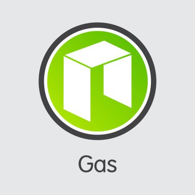 Gaz - gaz. Para veya Pazar amblemi Pazar Logo.