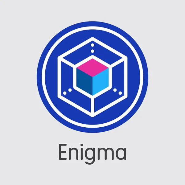 Eng - Enigma. Het pictogram van virtuele Momey of markt embleem. — Stockvector
