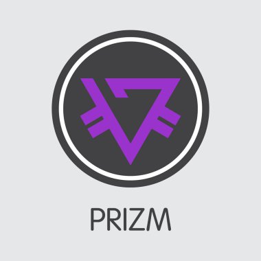 Pzm - Prizm. Cryptocurrency veya Pazar amblemi simgesini.