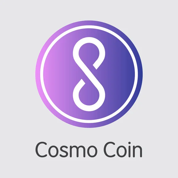 COSM - Cosmo munt. Het Logo van de markt van munt of markt embleem. — Stockvector
