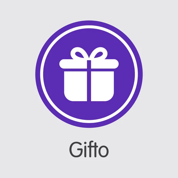 GTO - Gifto. El logotipo de Momey virtual o emblema de mercado . — Archivo Imágenes Vectoriales