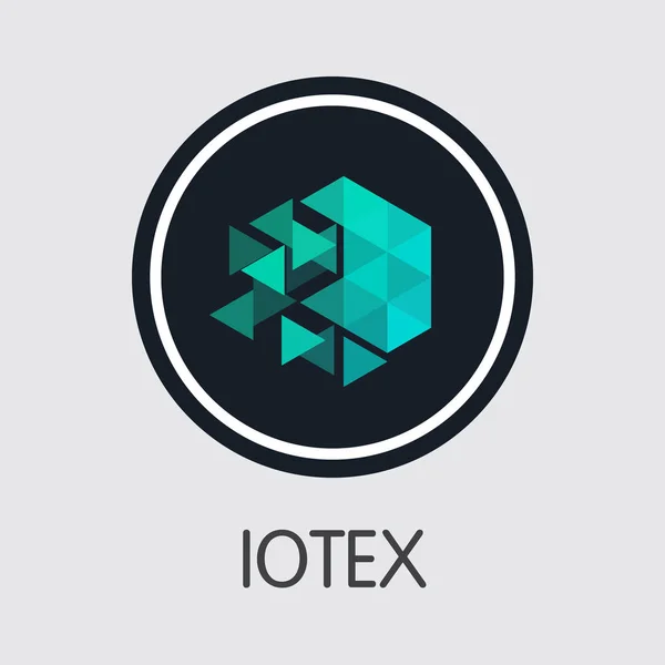 Iotx - Iotex. Ikona kryptowaluta lub rynku godło. — Wektor stockowy