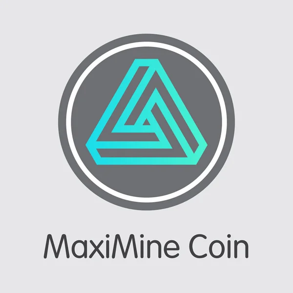 MXM - érme Maximine. A logó, a pénz vagy a piaci jelkép. — Stock Vector