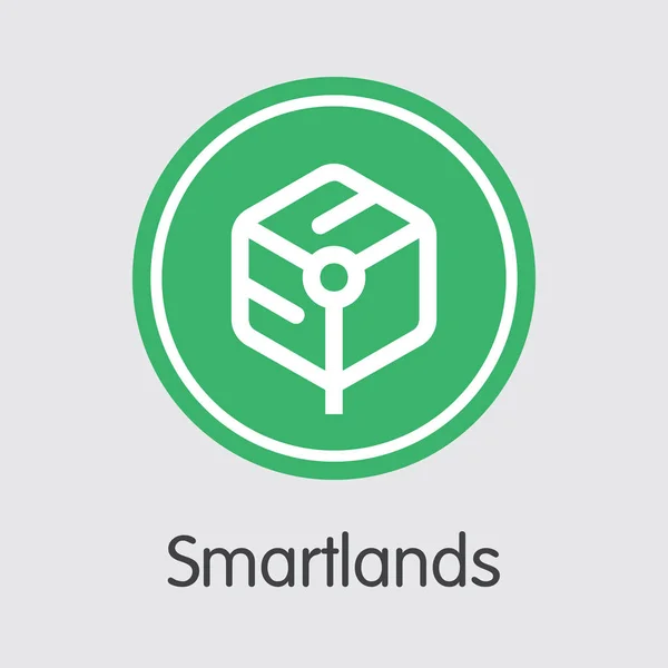 SLT - Smartlands. Ikonen för pengar eller marknaden Emblem. — Stock vektor