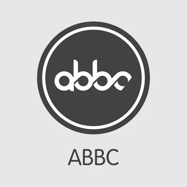 Abbc-abbc 硬币。加密硬币或市场标志的标志. — 图库矢量图片