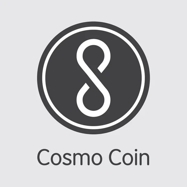 Ηλεκτρονικά - Cosmo κέρμα. Το λογότυπο του εμπορίου των χρημάτων ή αγορά έμβλημα. — Διανυσματικό Αρχείο