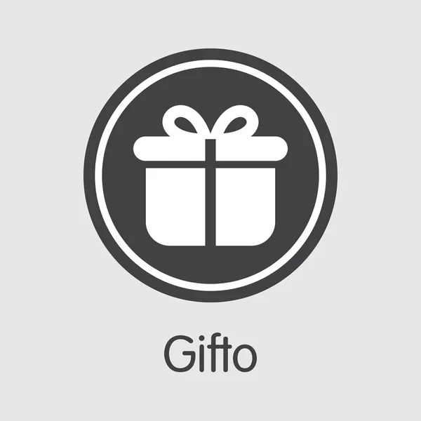 GTO - Gifto. El icono de la moneda o el emblema del mercado . — Archivo Imágenes Vectoriales