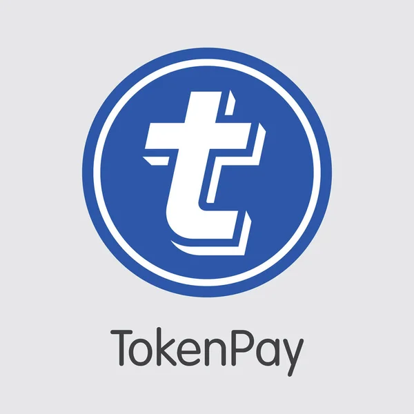 Tpay - Tokenpay. Het pictogram van Crypto munten of markt embleem. — Stockvector