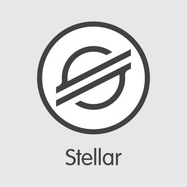 XLM - Stellar. The Logo of Crypto Coins or Market Emblem. clipart