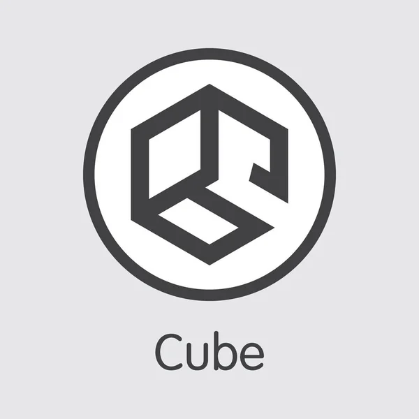 Auto - Cube. Logo rynku monet lub rynku godło. — Wektor stockowy