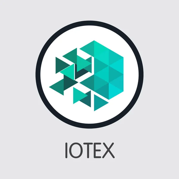 Iotx - Iotex. Ikona pieniędzy lub rynku godło. — Wektor stockowy