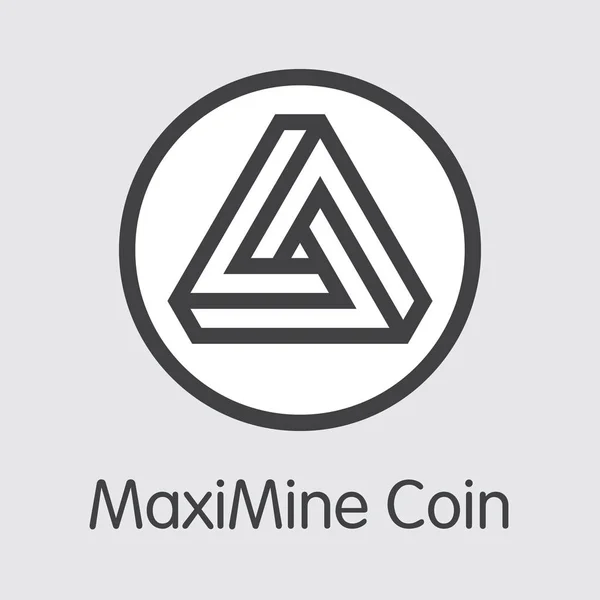 MXM - Maximine mynt. Logotypen för mynt eller marknaden Emblem. — Stock vektor