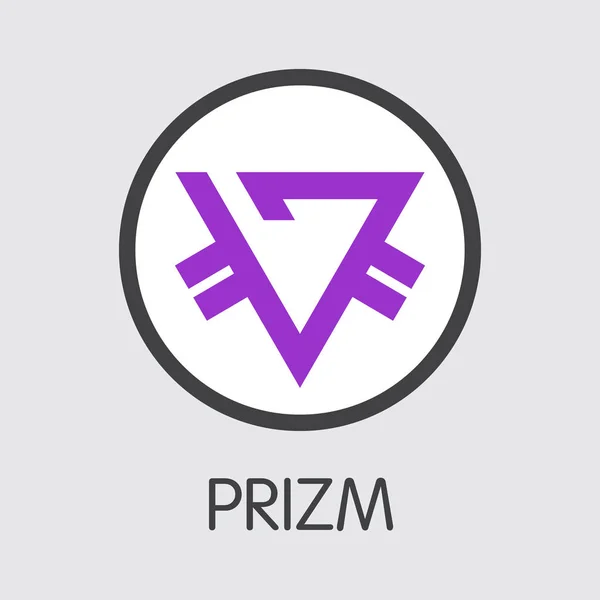 PZM - Prizm. Logotypen för Kryptovaluta eller marknaden Emblem. — Stock vektor