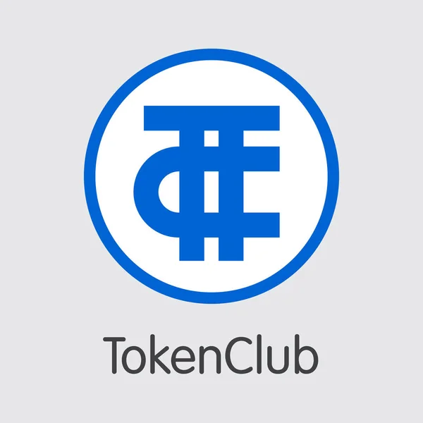 Tct - Tokenclub. Het Logo van de handel van de munt of markt embleem. — Stockvector