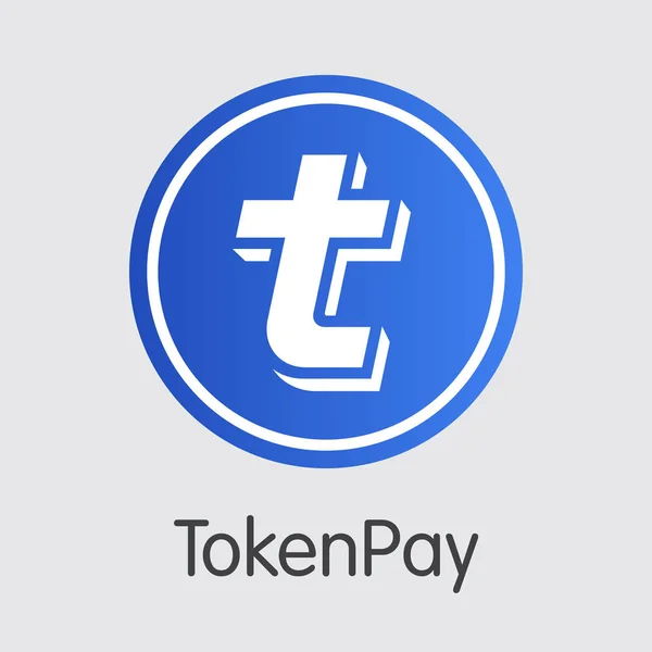 Tpay - Tokenpay. Ikona peněz nebo trhu emblém. — Stockový vektor
