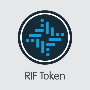 Rif - Rif Token. Sikke veya Pazar Amblemi Simgesi.