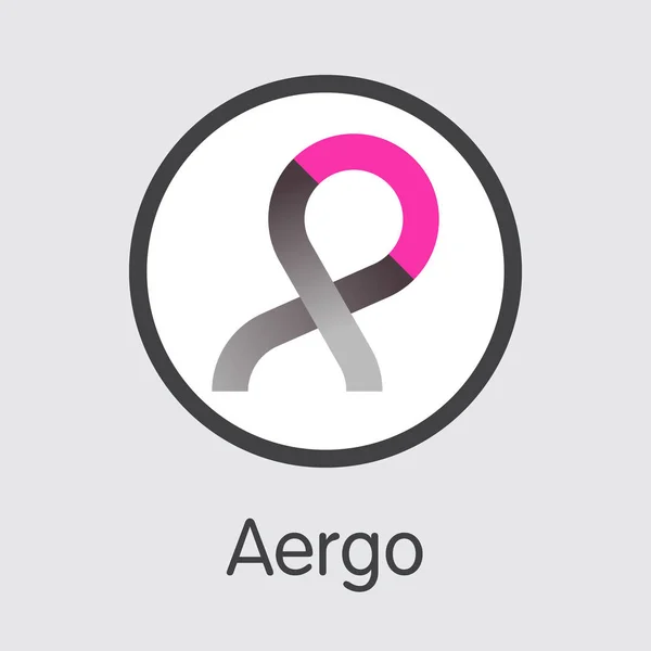 Aergo-Aergo. Logo handlowe pieniędzy lub emblemat rynku. — Wektor stockowy