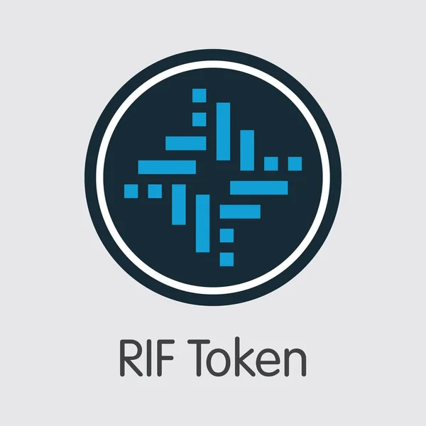 RIF - Rif Token. The Icon of Coin or Market Emblem. — Stock Vector