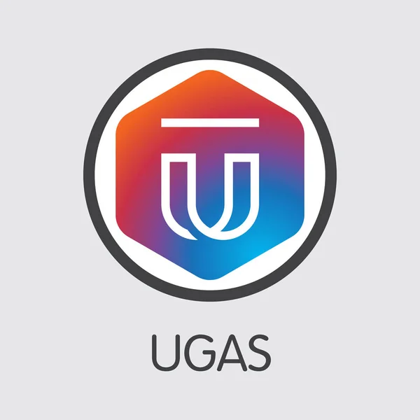 Ugas-Ugas. Logo handlowe pieniędzy lub emblemat rynku. — Wektor stockowy