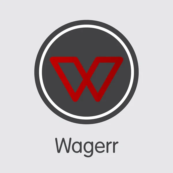 Wgr - Wagerr 。 货币标志或市场标志. — 图库矢量图片