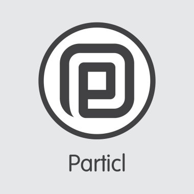 Bölüm - Particl. Para veya Piyasa Amblemi Ticari Logosu.