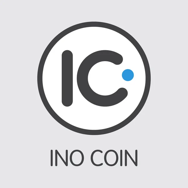 INO-INO Coin. Logo handlowe monety lub emblemat rynku. — Wektor stockowy