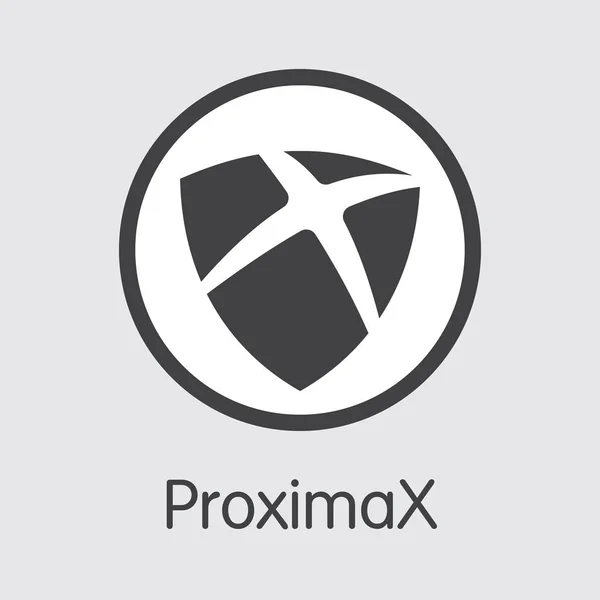 Xpx - Proximax. Logo Monety lub godło Rynku. — Wektor stockowy