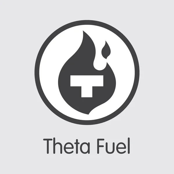Tfuel-theta brandstof. Het icoon van geld of markt embleem. — Stockvector