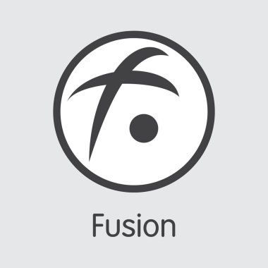 Fsn - Füzyon. Sanal Para Birimi veya Piyasa Amblemi Logosu.