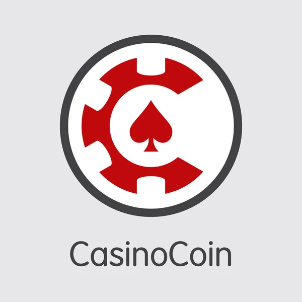 CSC-Casinocoin. A logó az érme vagy a piac jelkép. — Stock Vector