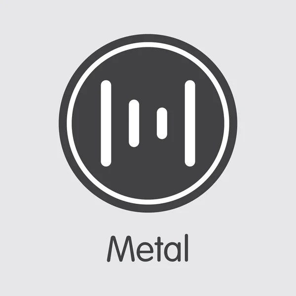 MTL - Metallo. L'icona del denaro o emblema del mercato . — Vettoriale Stock