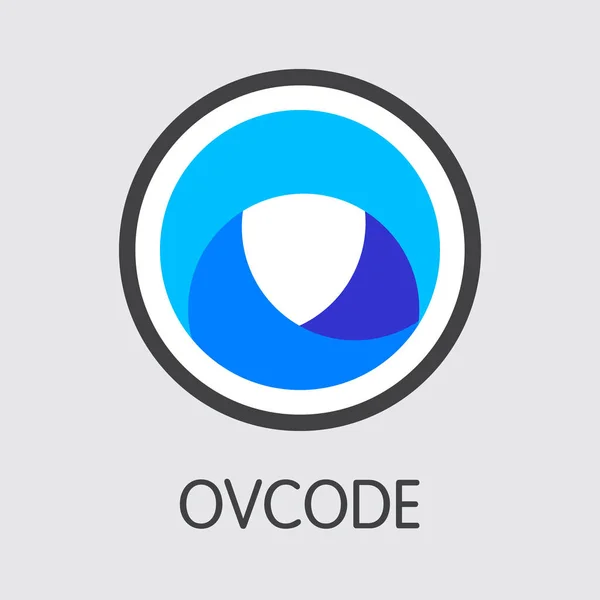 OVC - Ovcode. O logotipo do mercado de moeda ou Emblema de mercado . — Vetor de Stock