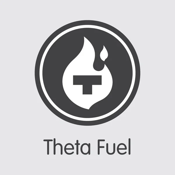 Tfuel-theta brandstof. Het handels logo van munt of markt embleem. — Stockvector
