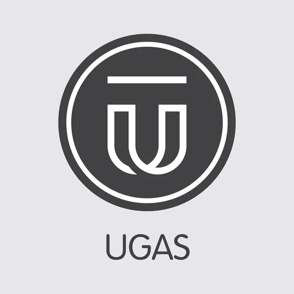 Ugas - Ugas. Para veya Piyasa Amblemi Ticari Logosu. — Stok Vektör