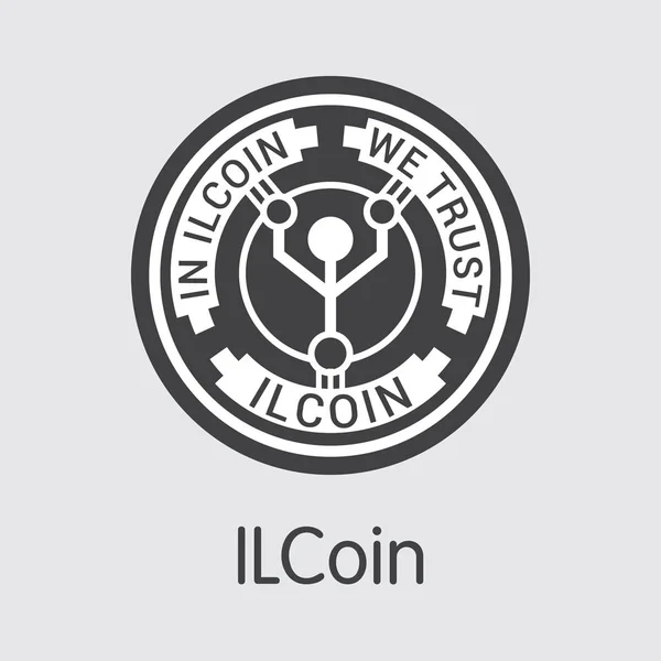 ILC-Ilcoin. Ikonen för kryptovaluta eller marknads emblem. — Stock vektor