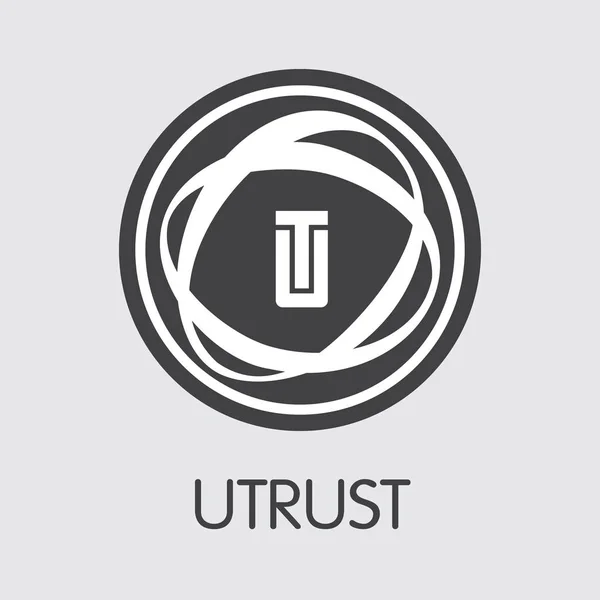 UTK - Utrust. O Ícone do Dinheiro ou Emblema de Mercado . — Vetor de Stock