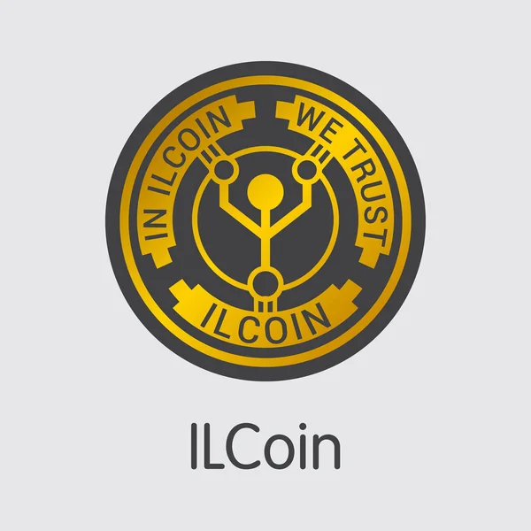 ILC-Ilcoin. Logo typen för virtuell valuta eller marknaden emblem. — Stock vektor