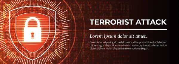 Terrorista támadás. A piros modern háttér. Vektor. — Stock Vector