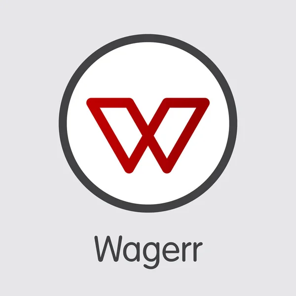 Wgr - Wagerr 。 货币或市场标志的图标. — 图库矢量图片