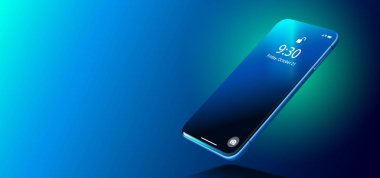 Renkli Arkaplanda Modern Cep Telefonu.