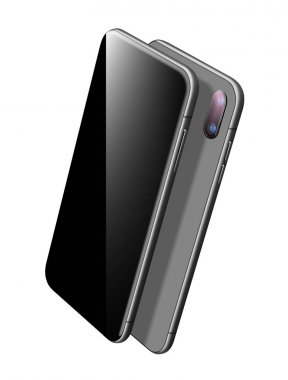 Siyah Akıllı Telefon Vektör Mockup. Beyaz üzerinde izole.