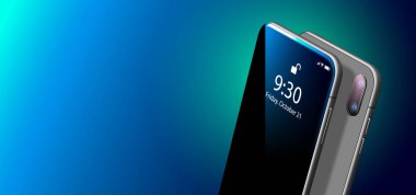 Renkli Arkaplanda Modern Cep Telefonu.