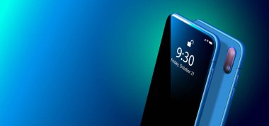 Renkli Arkaplanda Modern Cep Telefonu.