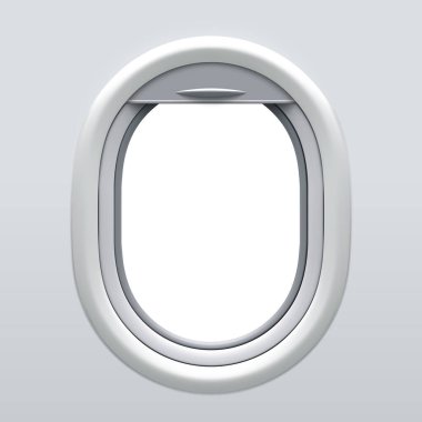 Vektör Gerçekçi Uçak Pencere Penceresi.