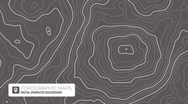 Topography Map Background. Vector Web Banner. clipart