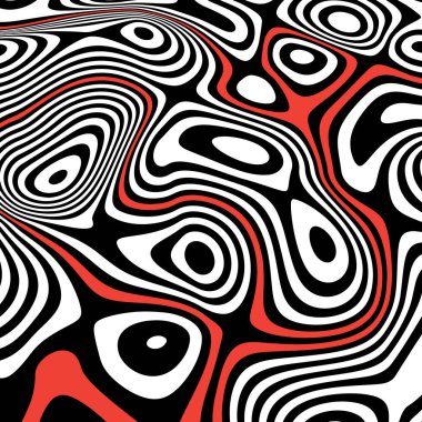 Optik illüzyon Vektör Arkaplanı.