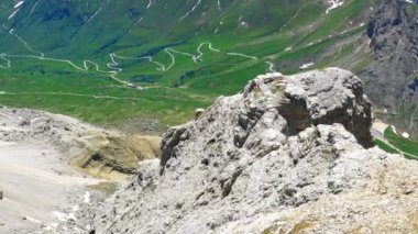 Manzara Dolomites Sass Pordoi Belluno İtalya, güzel Marmolada Grubu'nun