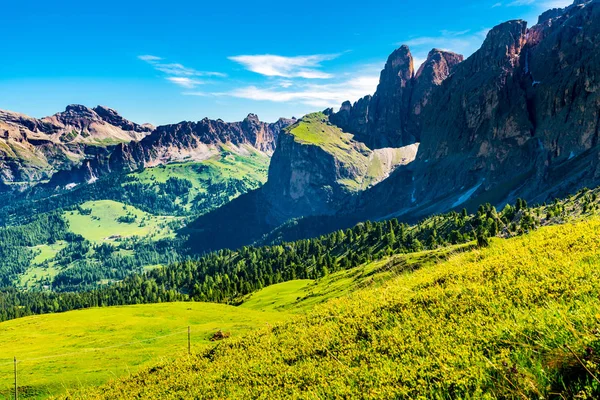 Paisaje Natural Piedra Caliza Alpes Italianos Los Dolomitas Día Soleado — Foto de Stock