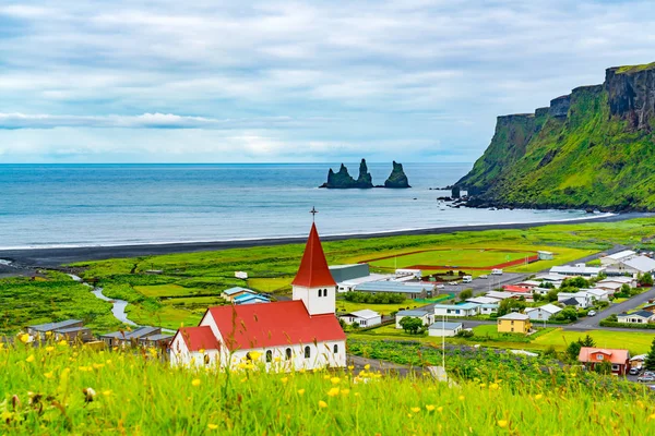 Iceland basalt cliffs and sea stacks at Garoar near Vik Stock Photo - Alamy